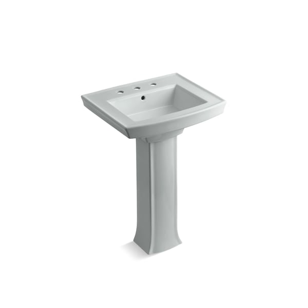 Kohler Archer Pedestal Bathroom Sink With 8" Widespread Faucet Holes 2359-8-95 - main